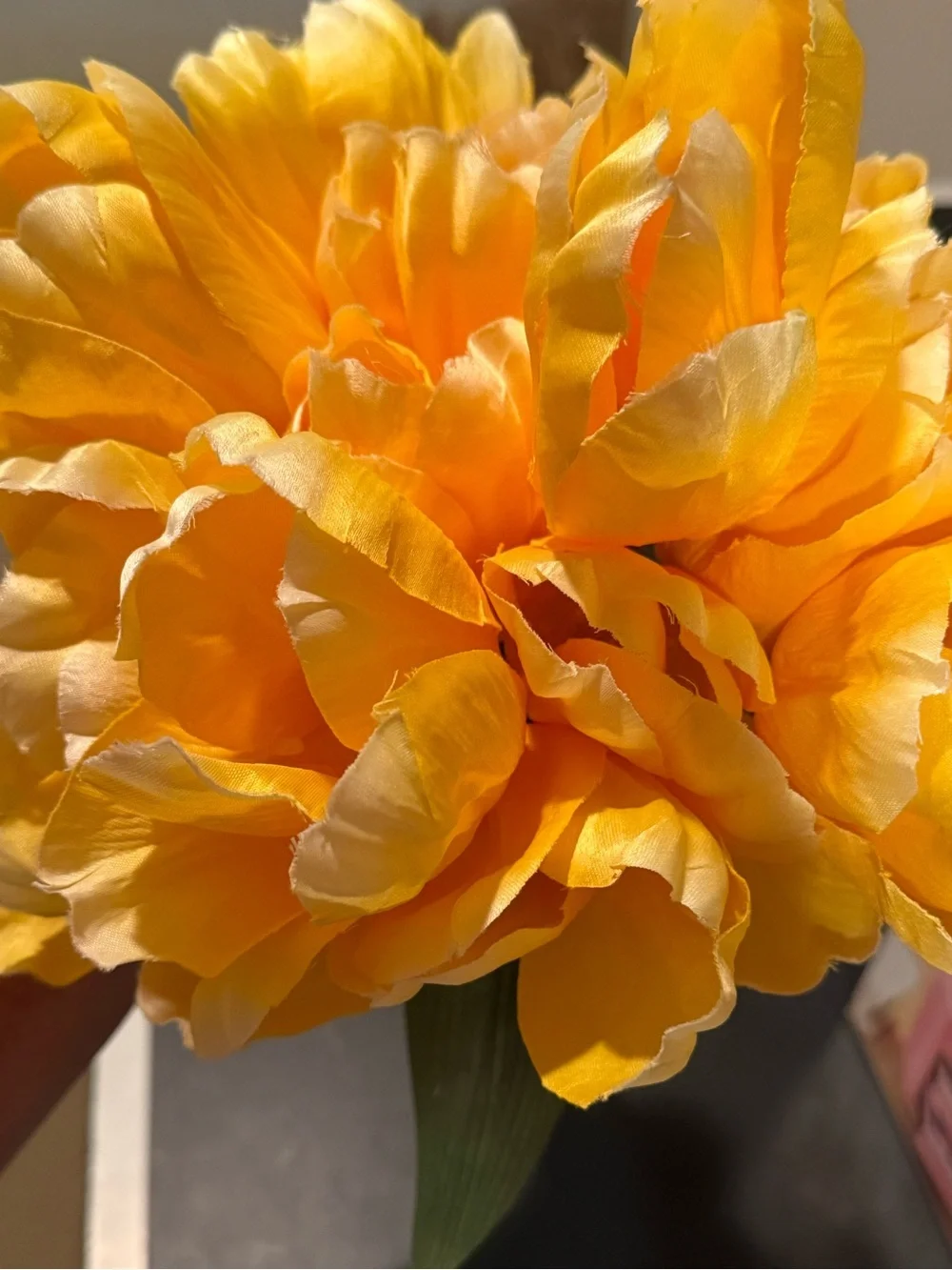NWT Ashland Yellow Tulip Bush 18” Artificial Faux Flowers Spring Decor